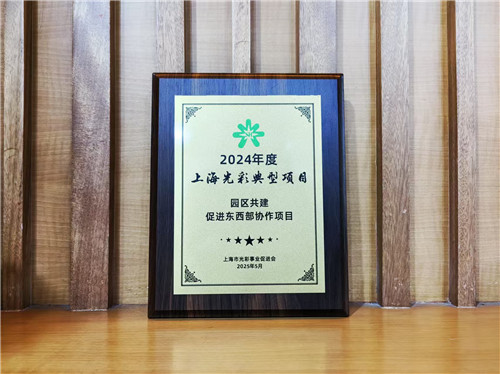2025.5 企福集团“园区共建-促进东西部协作项目”荣获2024年度上海市光彩典型项目