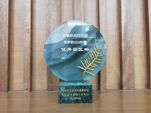 2025.2 企福新尚科技园荣获车墩镇“2024年度优秀园区奖”